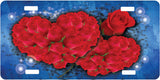 Double Rose Heart License Plate