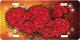 Double Rose Heart License Plate