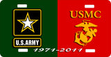 Army & Marines License Plate