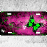 Green Butterfly License Plate