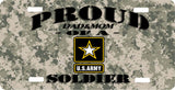 Proud Dad & Mom Of US Army Soldier License Plate