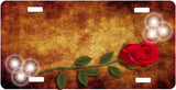 Red Rose License Plate